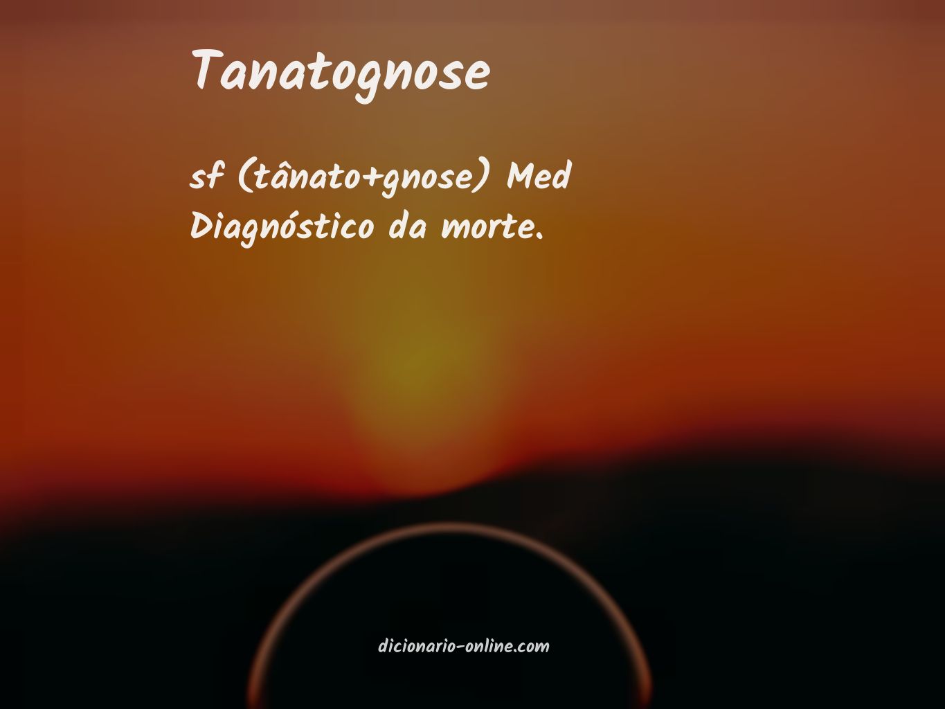 Significado de tanatognose