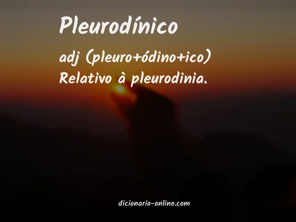 Significado de pleurodínico