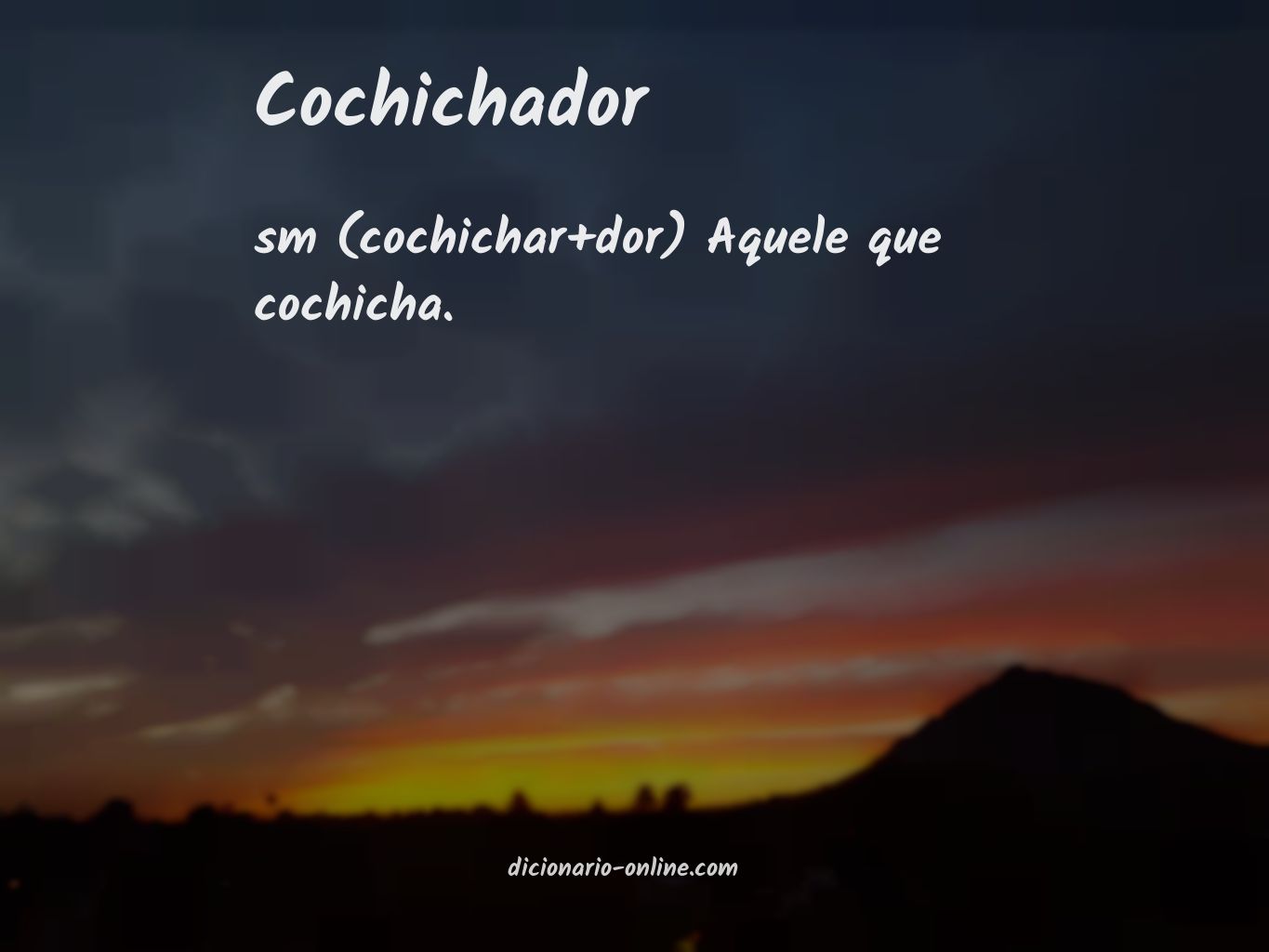 Significado de cochichador