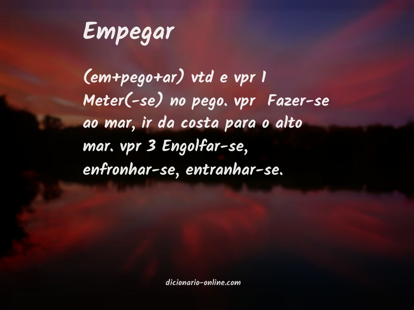 Significado de empegar