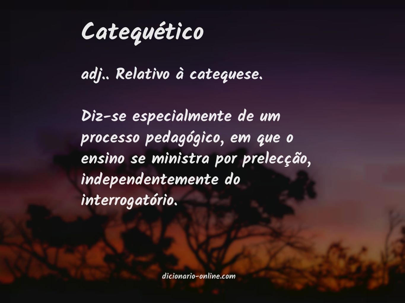 Significado de catequético