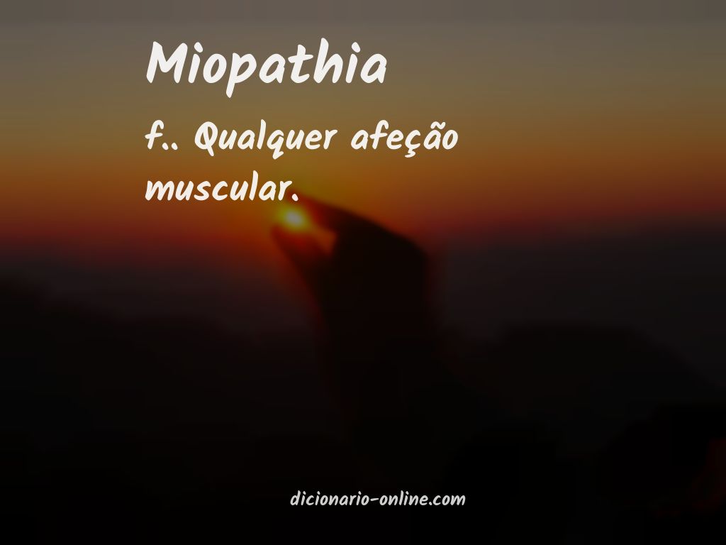 Significado de miopathia