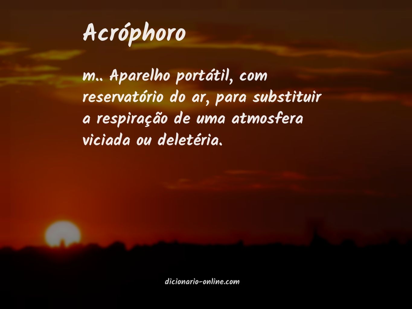 Significado de acróphoro