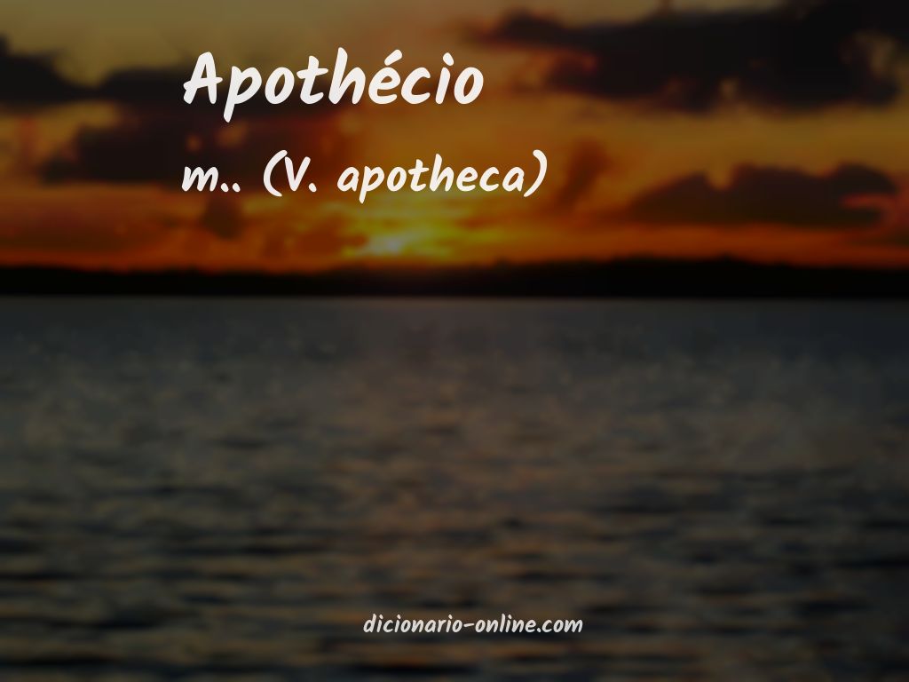 Significado de apothécio