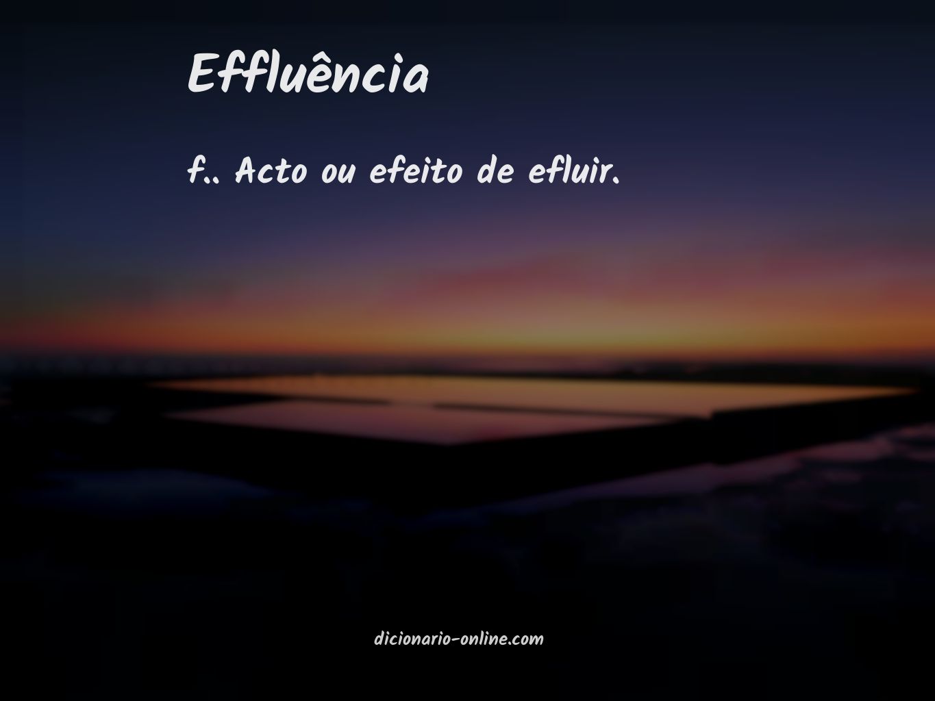 Significado de effluência