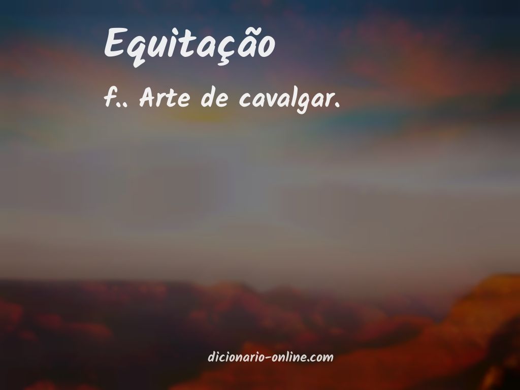 Significado de equitação