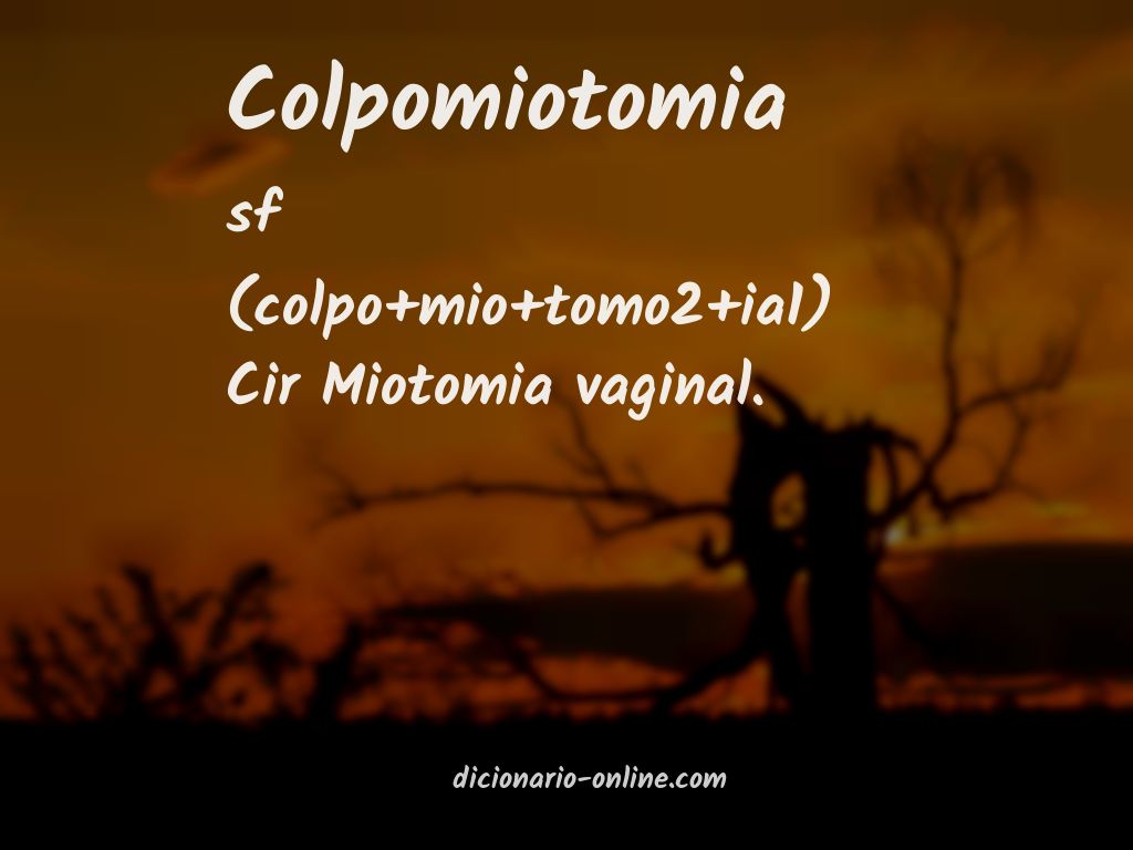 Significado de colpomiotomia