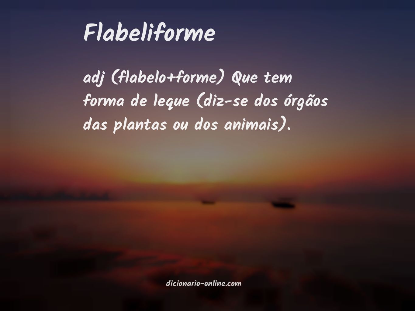 Significado de flabeliforme