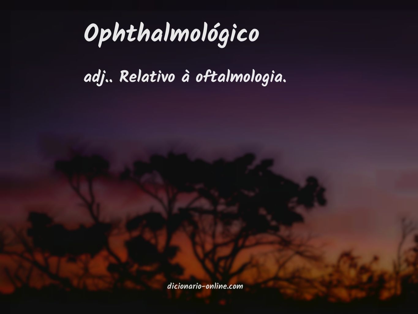 Significado de ophthalmológico