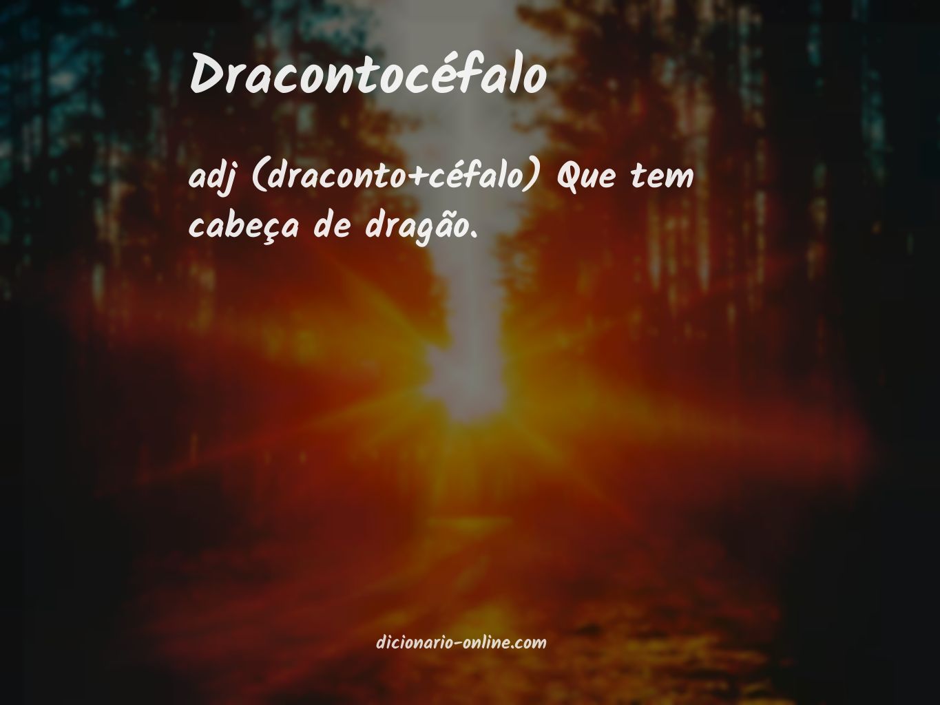 Significado de dracontocéfalo