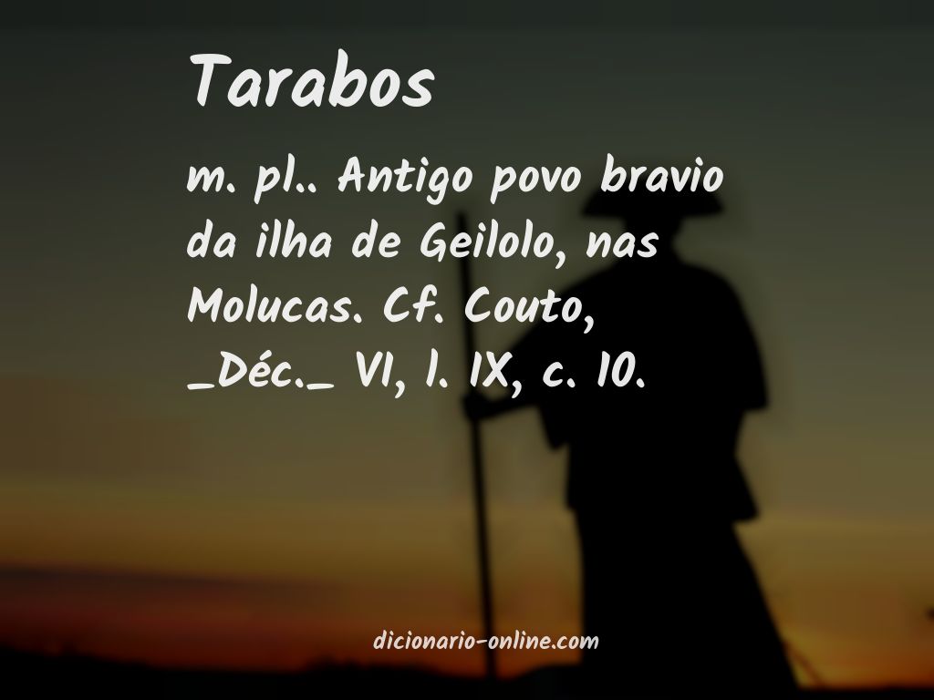 Significado de tarabos