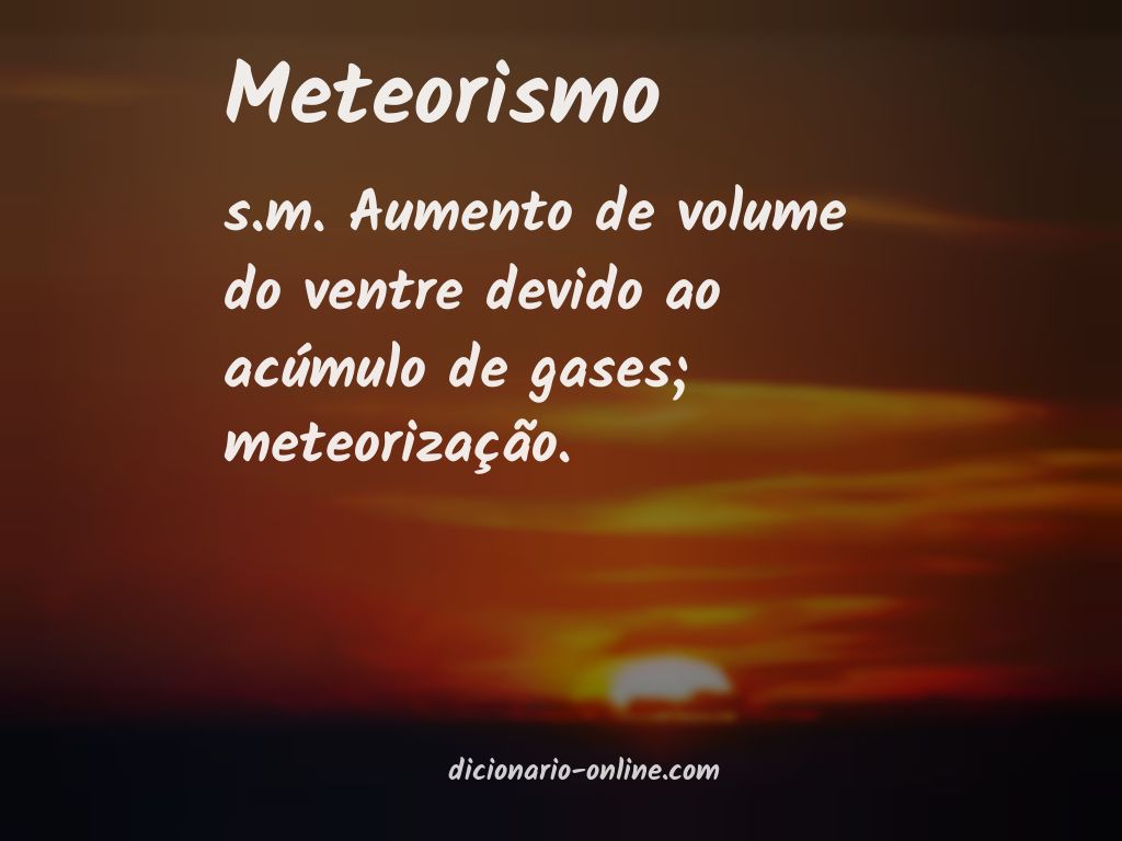 Significado de meteorismo