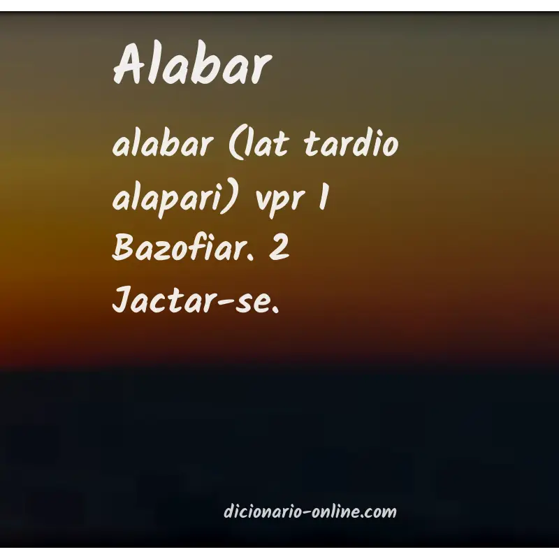 Significado de alabar