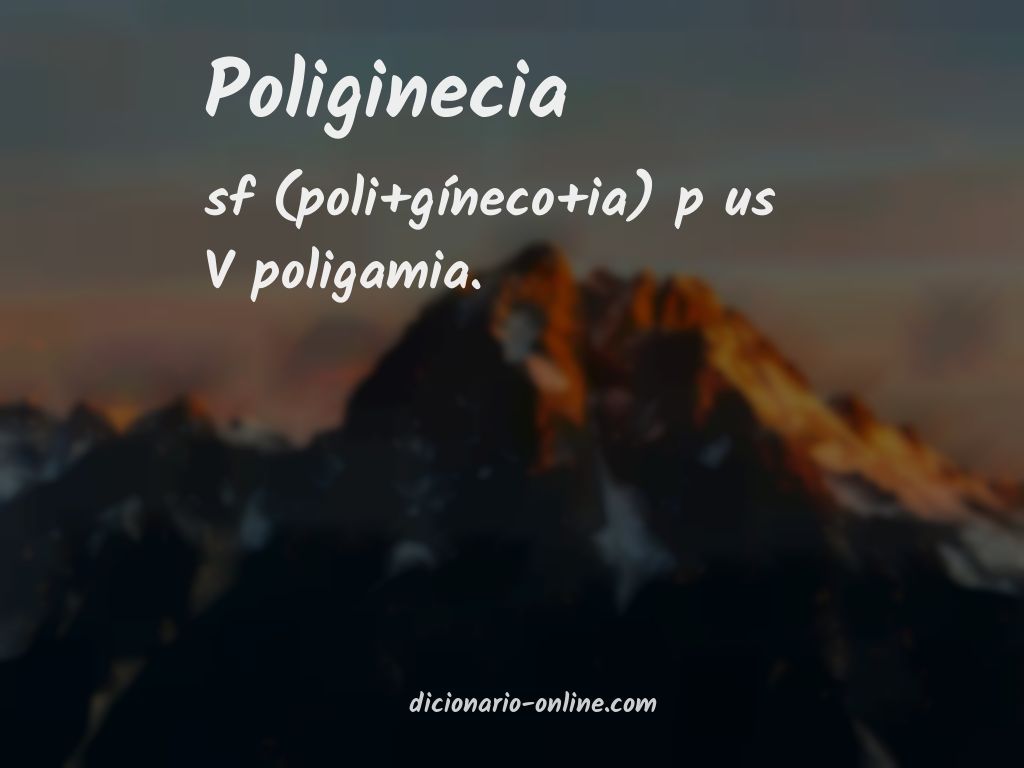 Significado de poliginecia