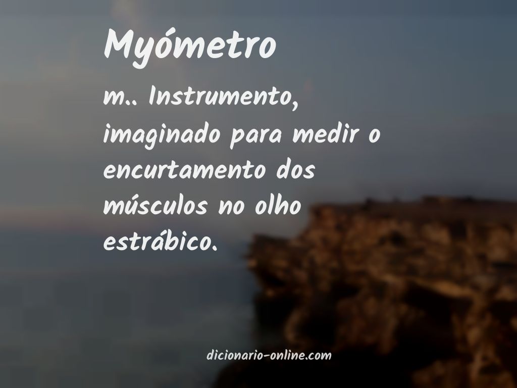 Significado de myómetro