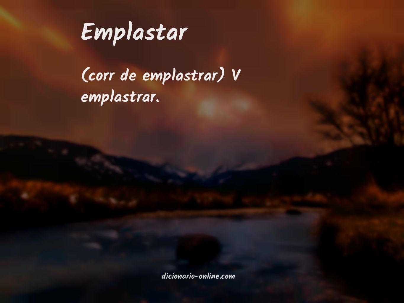 Significado de emplastar