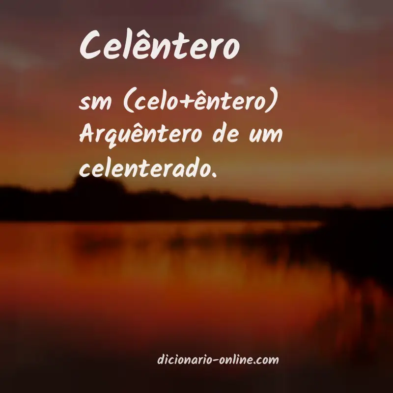 Significado de celêntero
