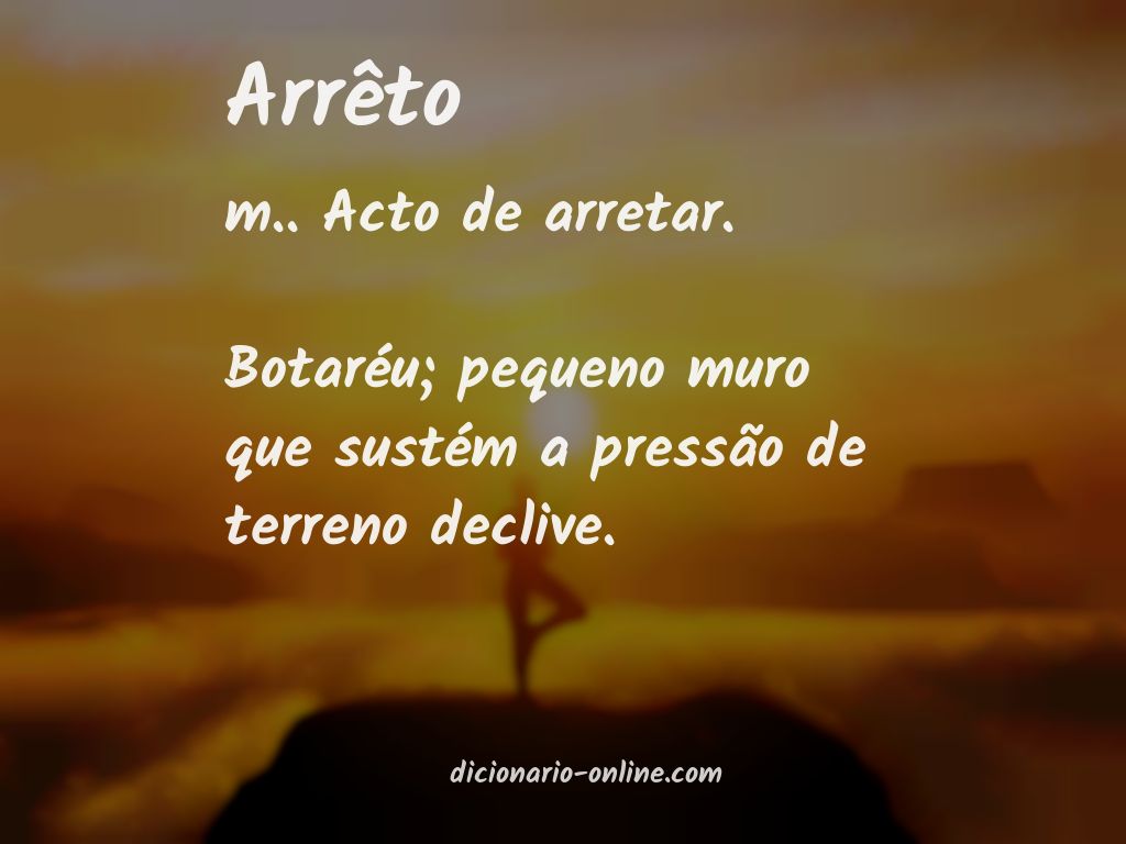 Significado de arrêto