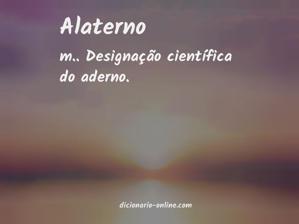 Significado de alaterno