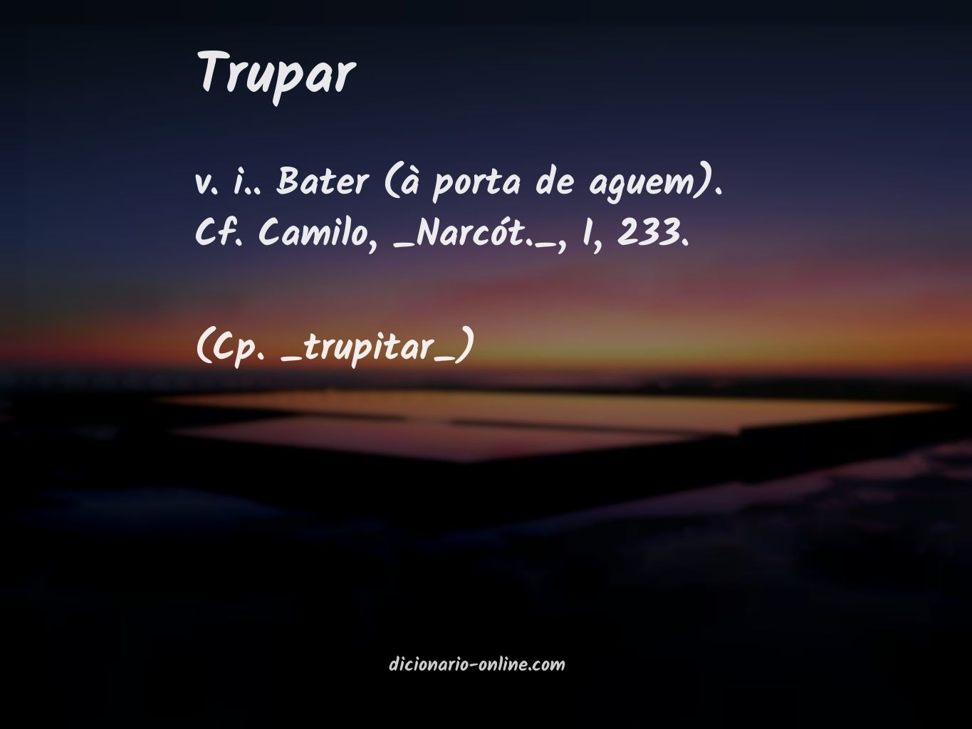 Significado de trupar