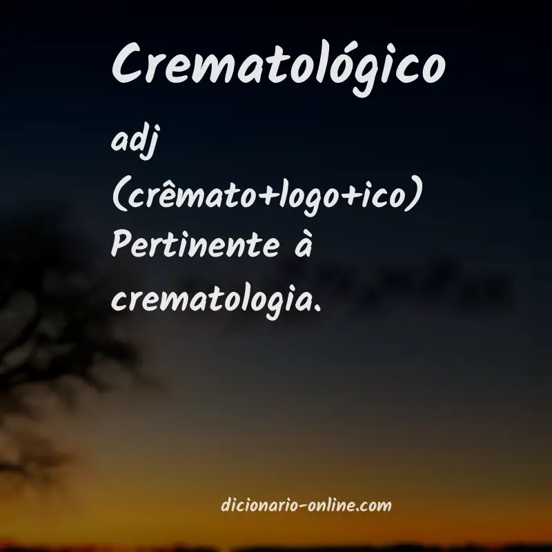 Significado de crematológico