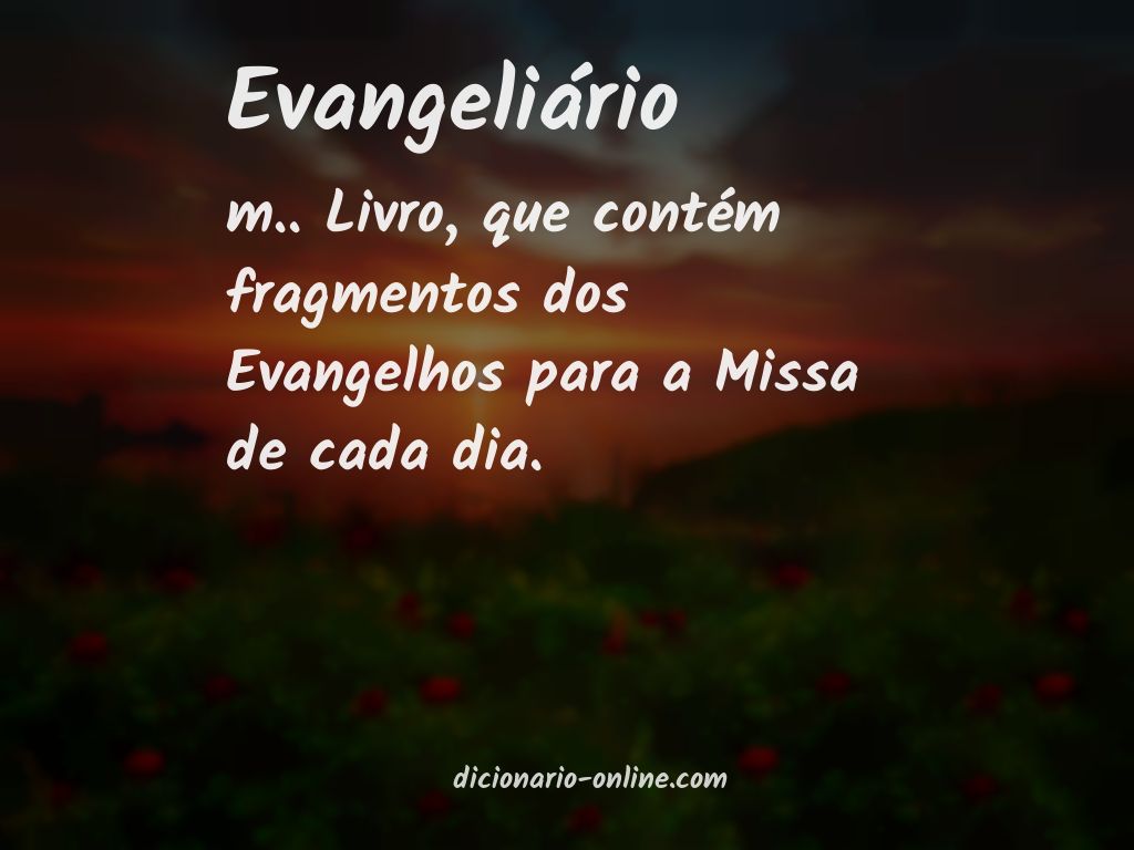 Significado de evangeliário