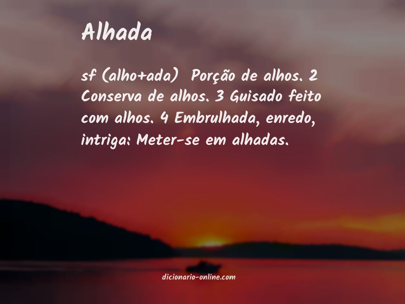 Significado de alhada