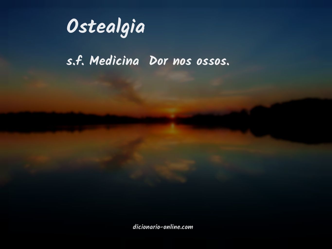 Significado de ostealgia