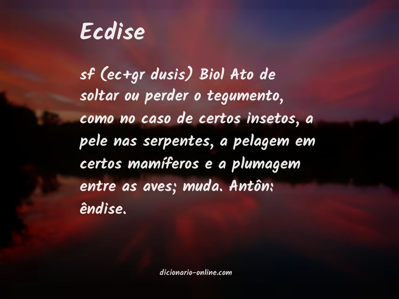 Significado de ecdise