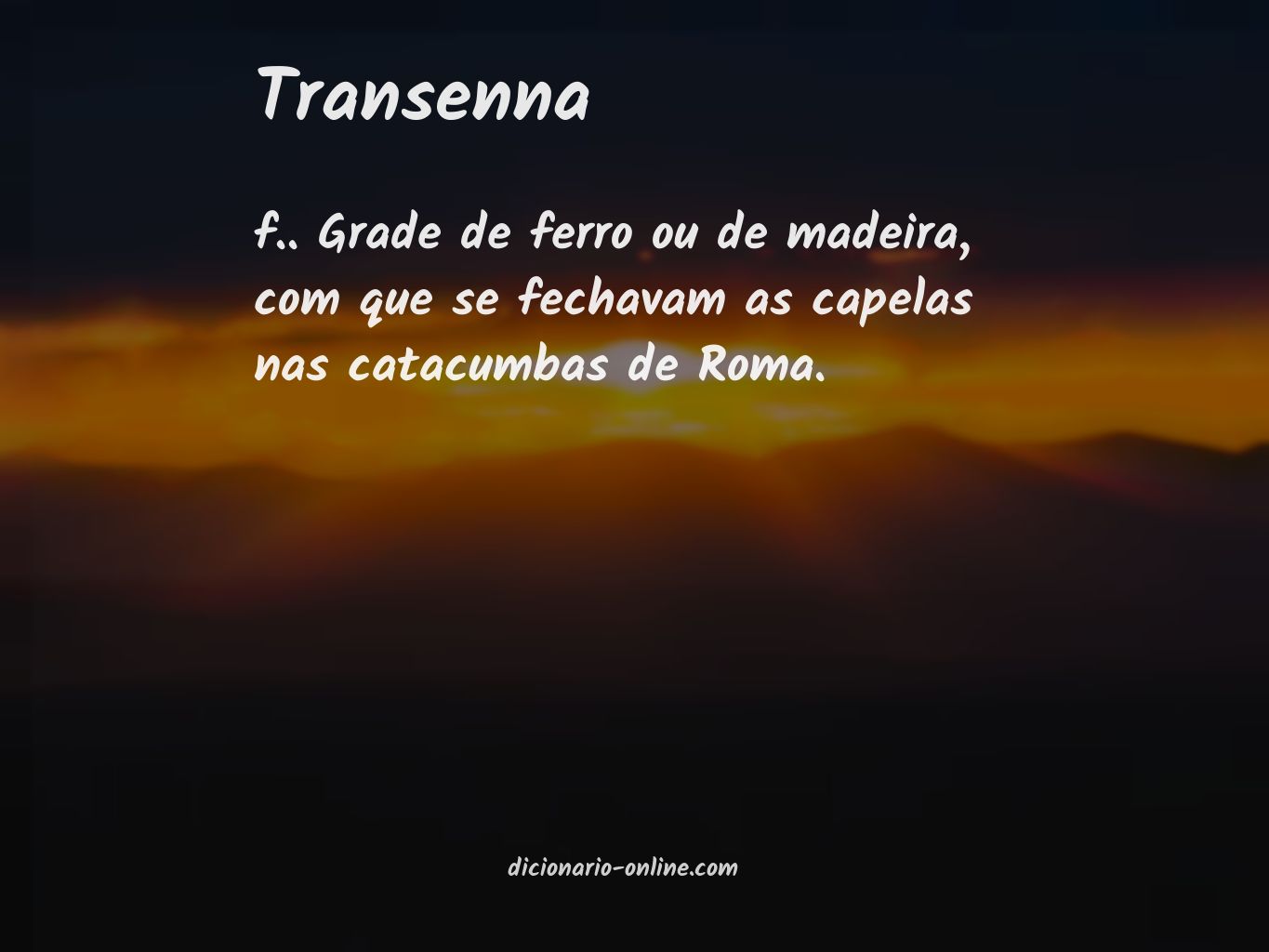 Significado de transenna