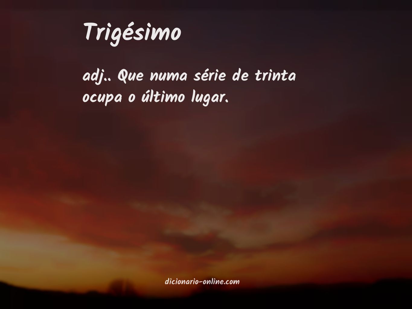 Significado de trigésimo