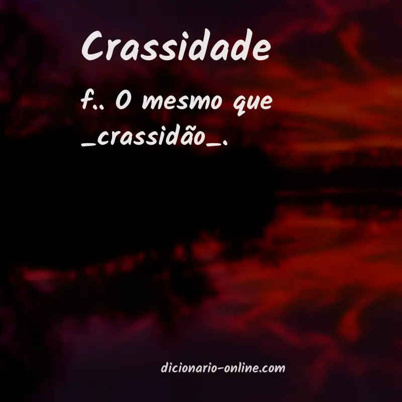 Significado de crassidade