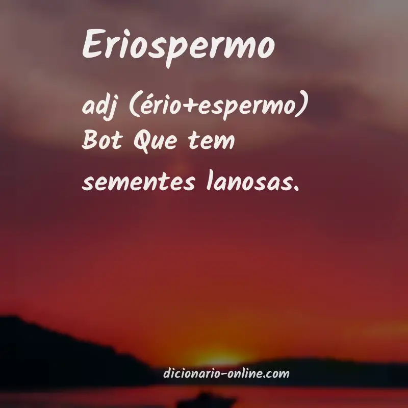 Significado de eriospermo