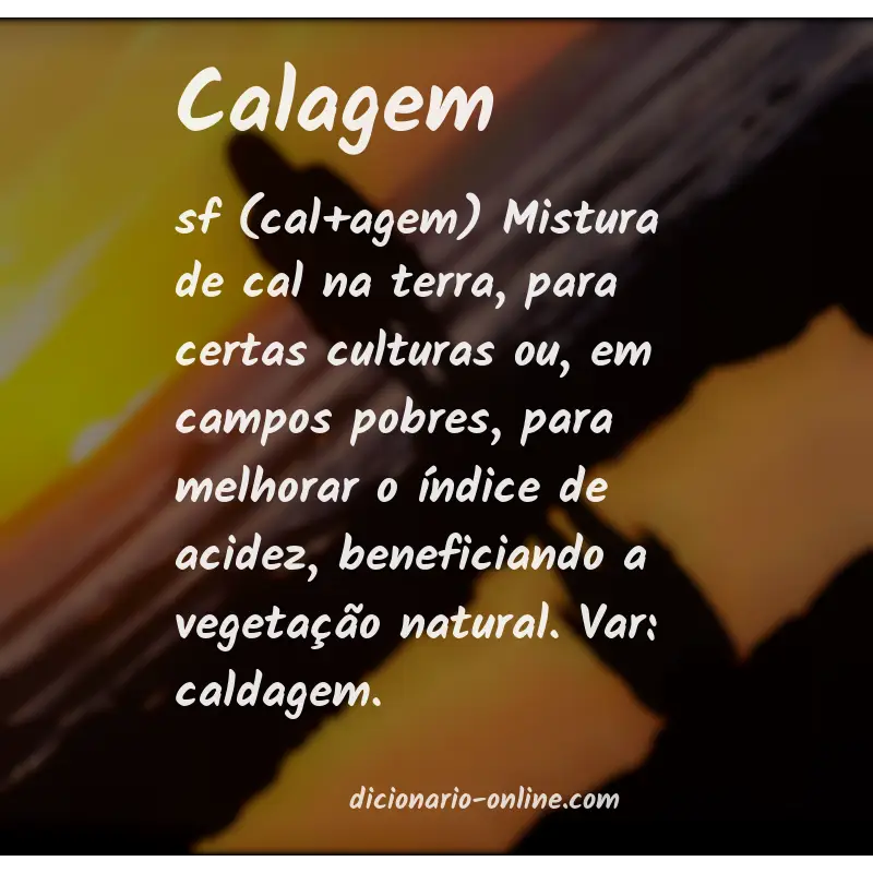 Significado de calagem