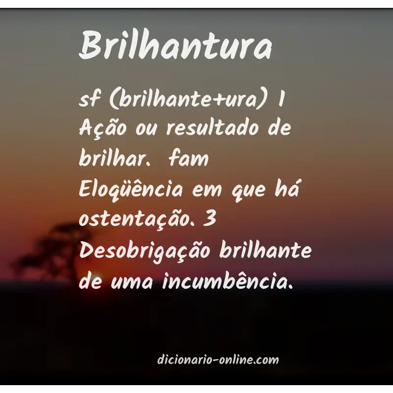 Significado de brilhantura