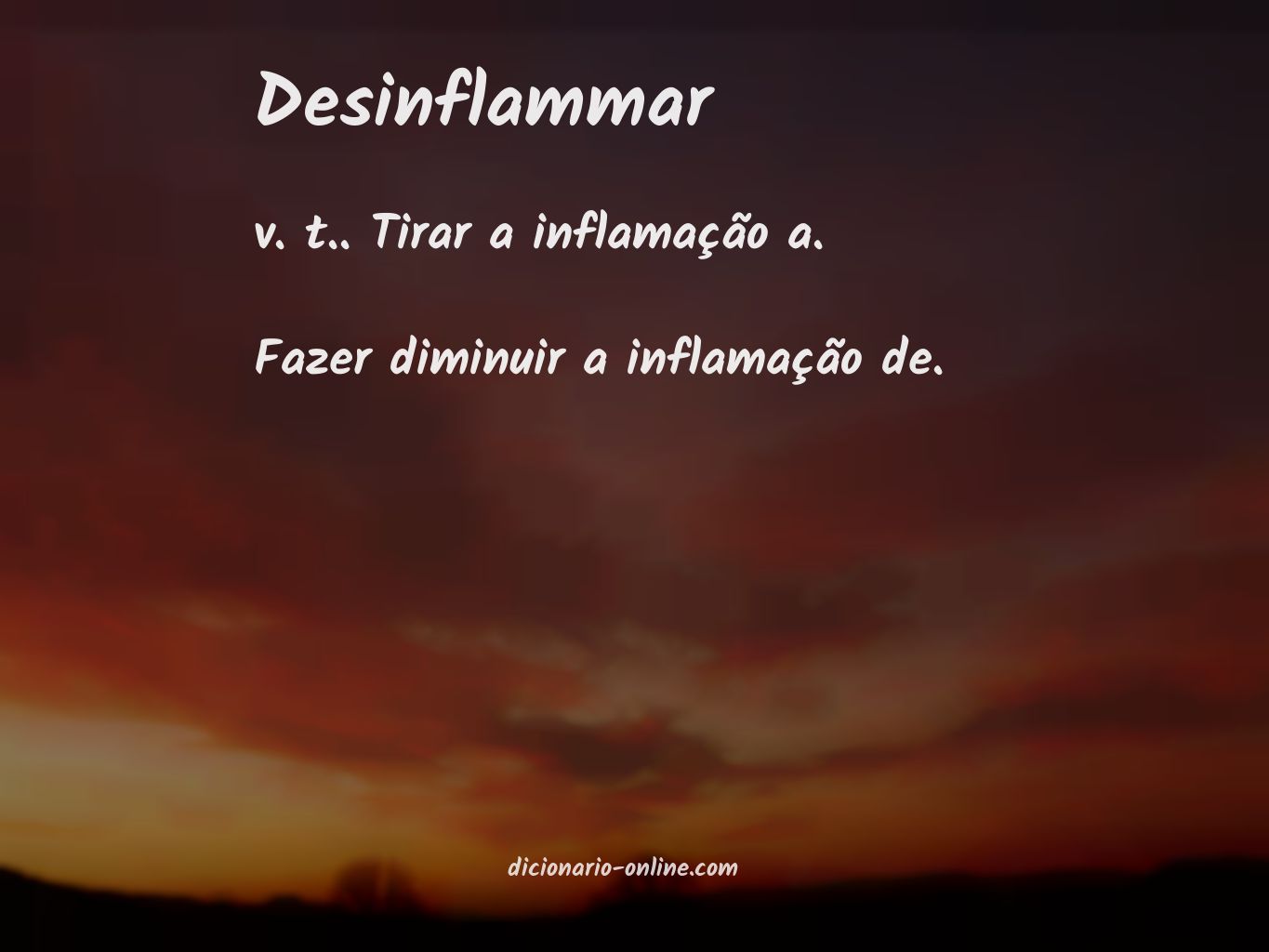 Significado de desinflammar