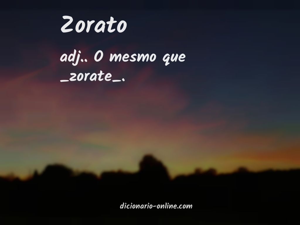 Significado de zorato