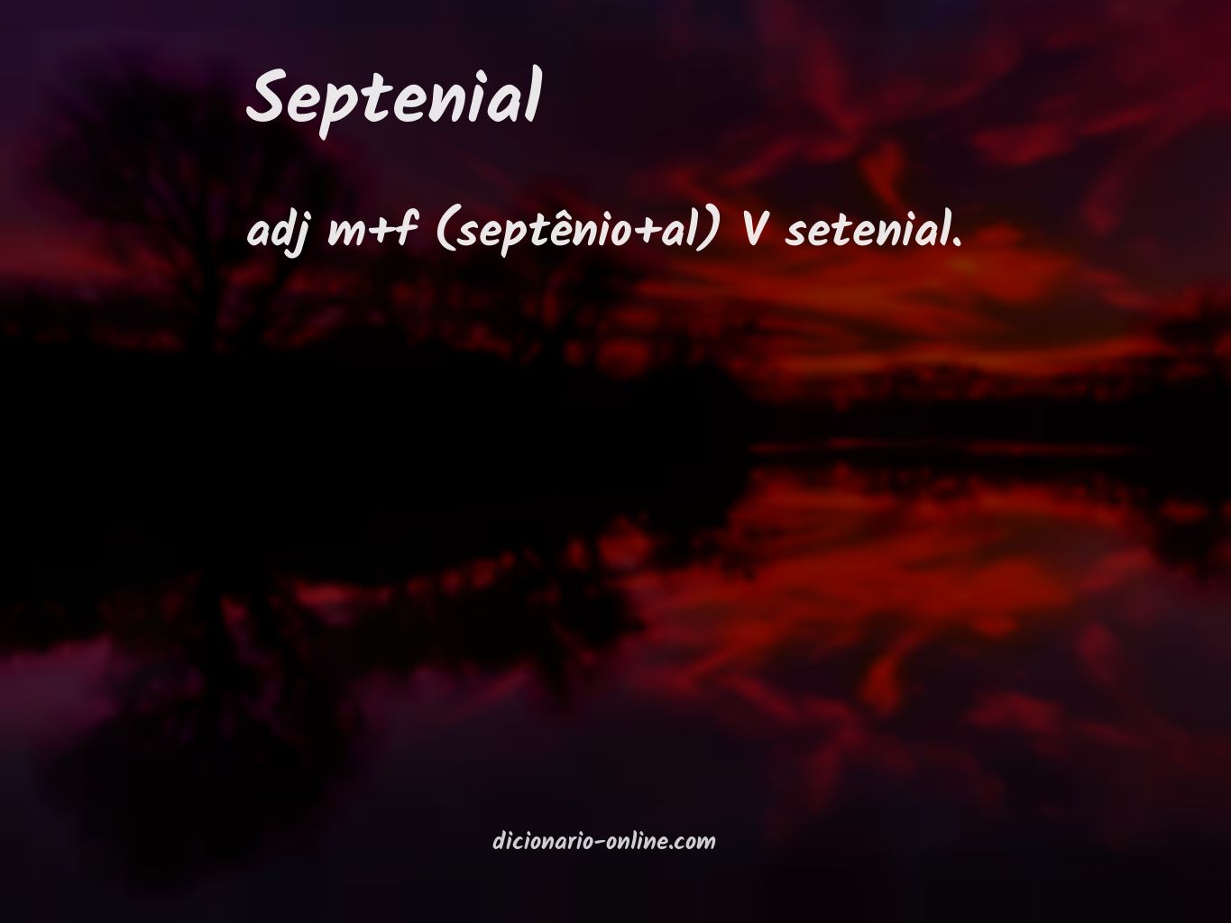 Significado de septenial