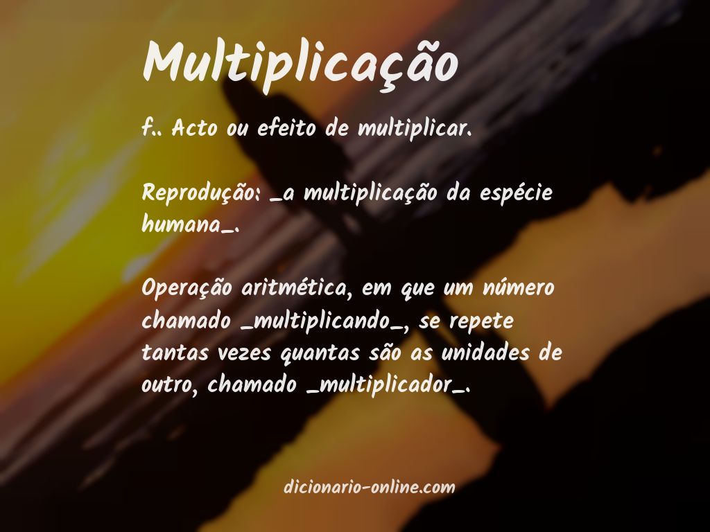 Significado de multiplicação