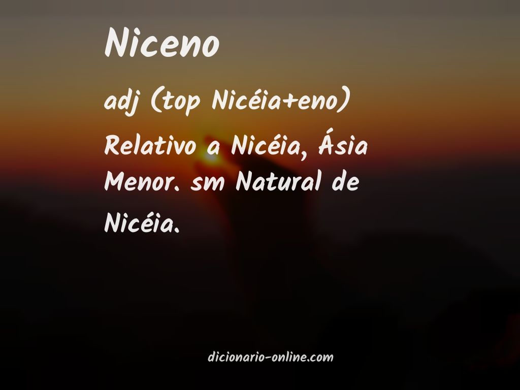 Significado de niceno