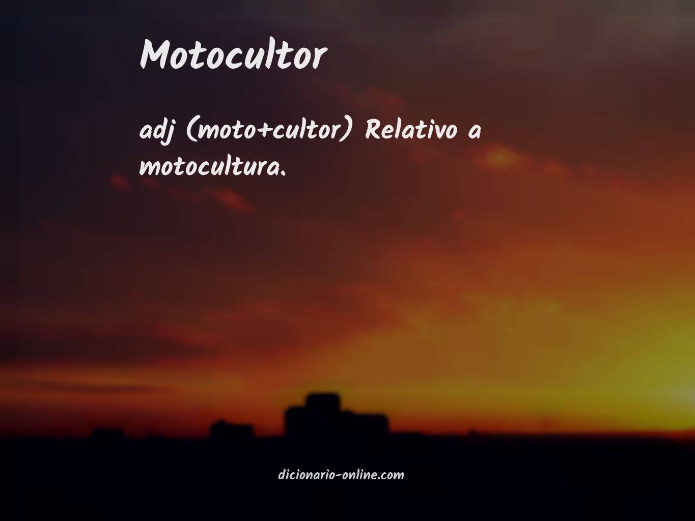 Significado de motocultor