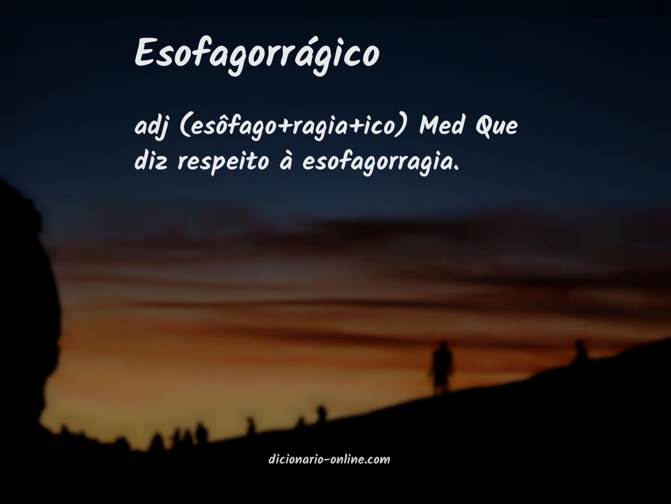 Significado de esofagorrágico