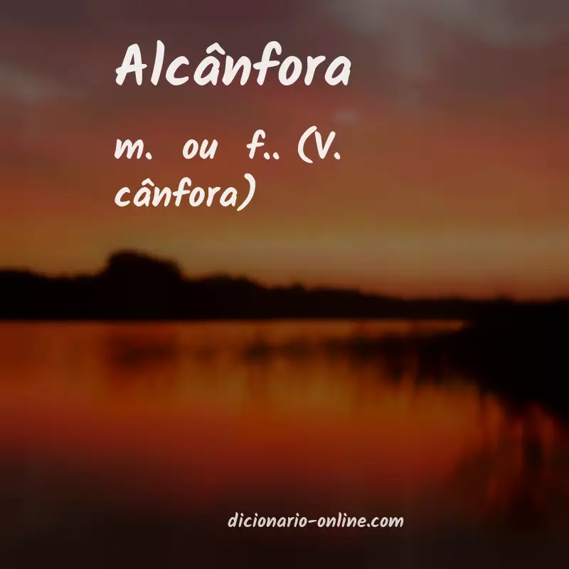 Significado de alcânfora