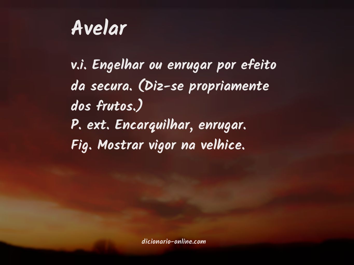 Significado de avelar