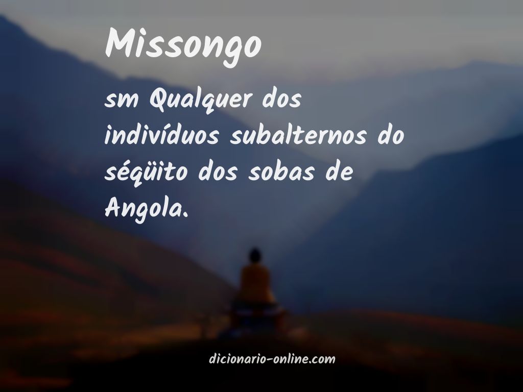 Significado de missongo