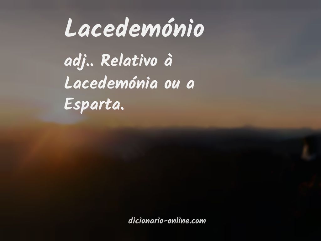 Significado de lacedemónio