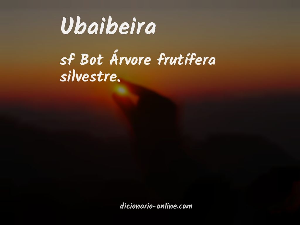 Significado de ubaibeira