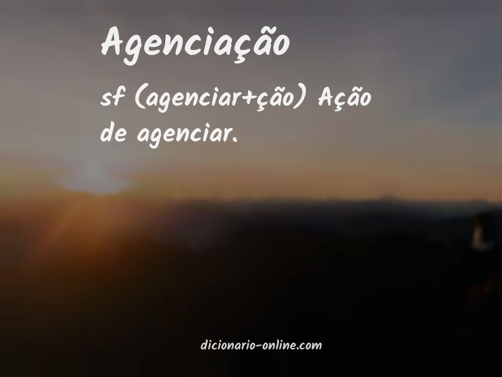 Significado de agenciação