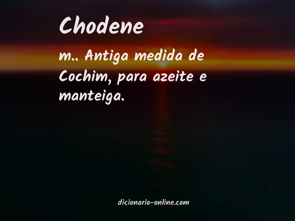 Significado de chodene