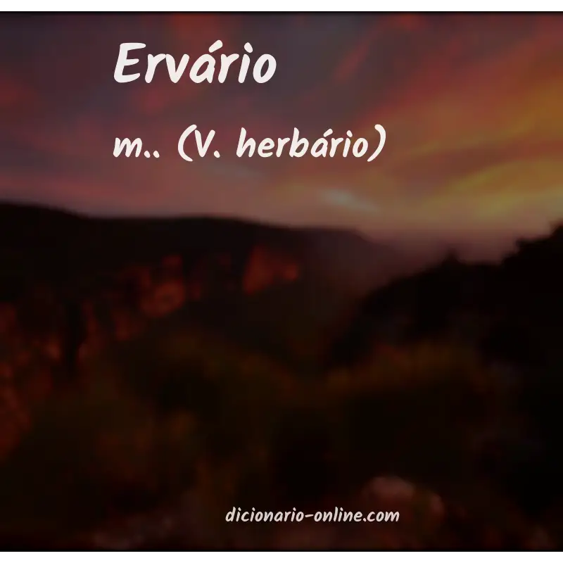 Significado de ervário